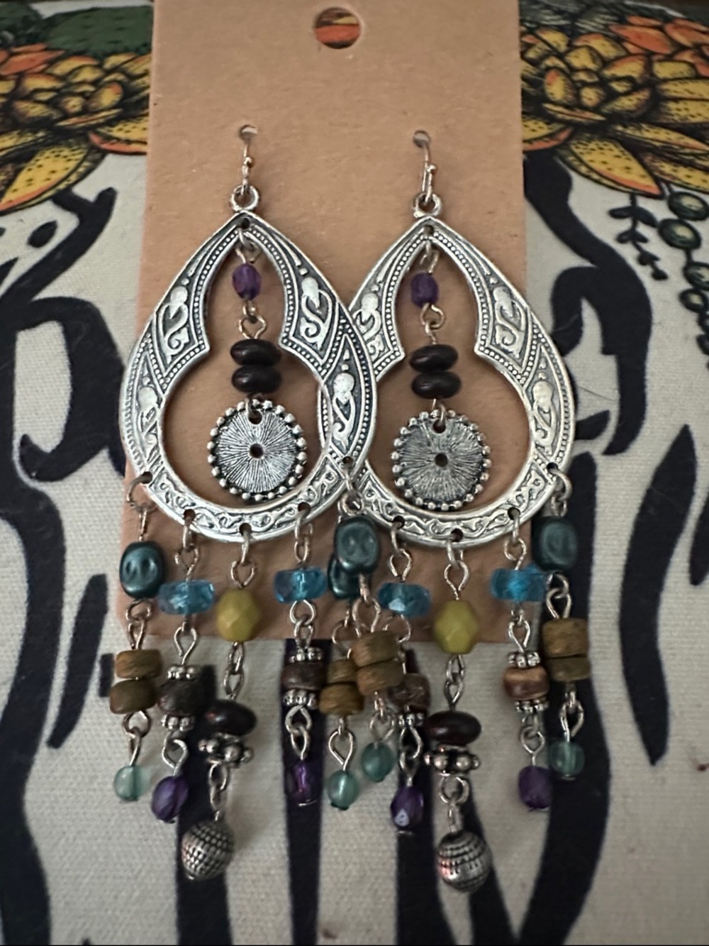 Vintage Style Tibetan Beaded Earrings ✨
